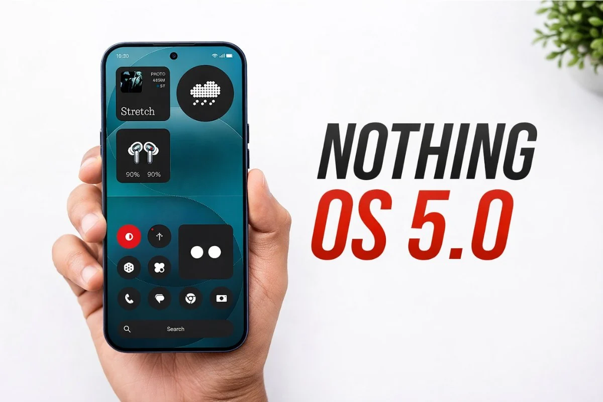 رابط کاربری Nothing OS روی گوشی هوشمند ناتینگ