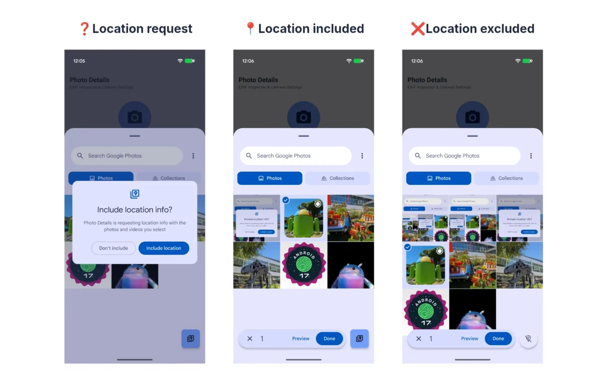 قابلیت جدید Google Photo Picker برای کنترل اطلاعات مکانی عکسها منتشر می شود