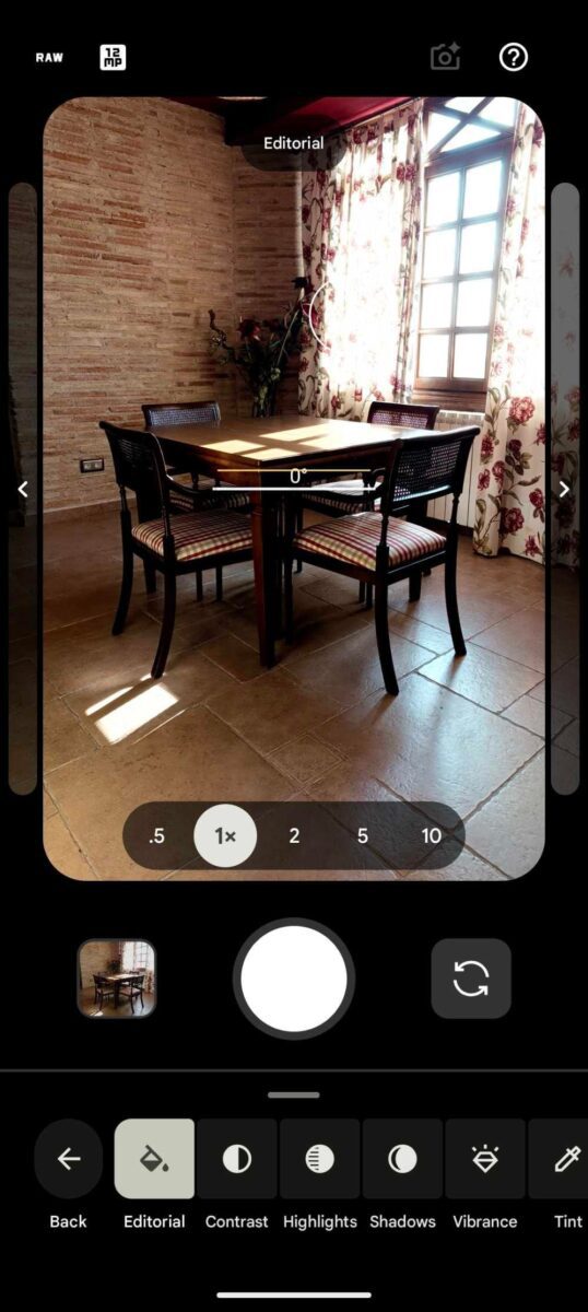 رابط دوربین Pixel و قابلیت Camera Looks با جلوه تصویری Editorial