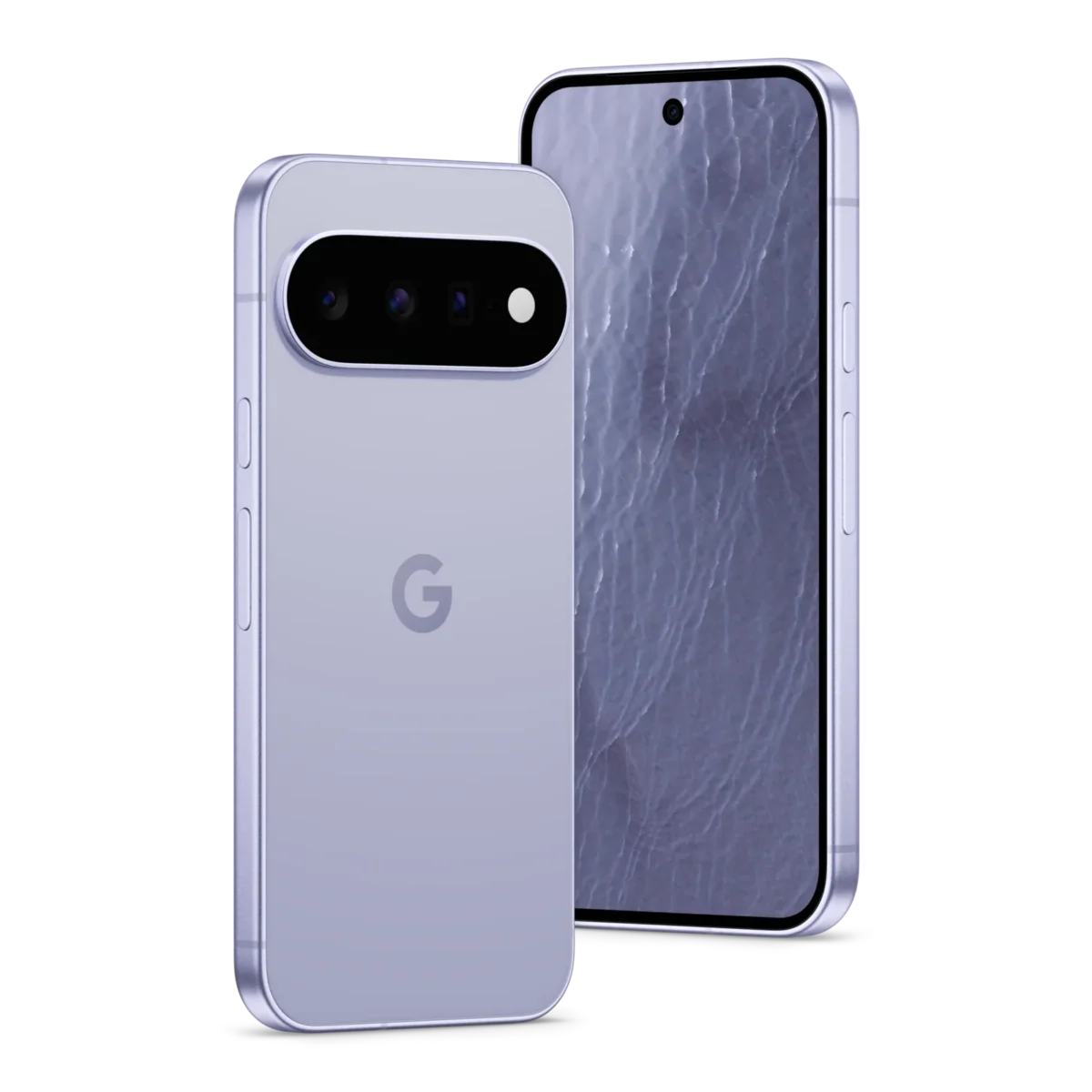 نمای جلو و پشت Google Pixel 11 در رنگ روشن Frost.