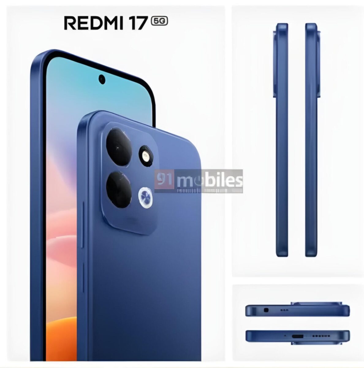 گوشی Redmi 17 5G با سه رنگ مختلف پیش از رونمایی در رندرهای فاششده دیده شد