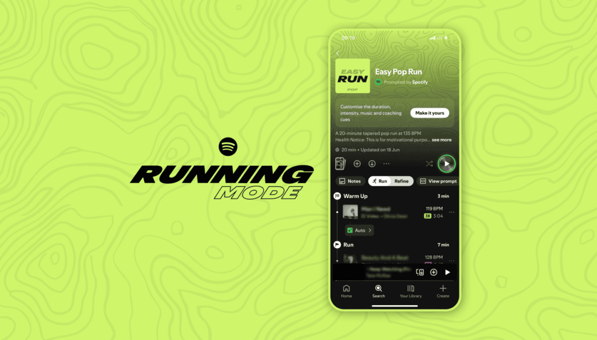 اسپاتیفای قابلیت Running Mode را برای ساخت پلیلیست متناسب با سرعت دویدن معرفی کرد