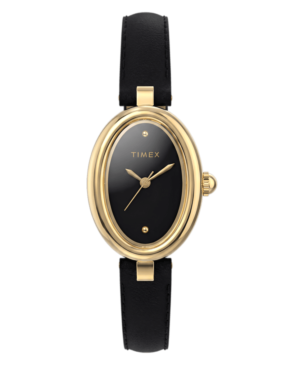 ساعتهای Timex Cavatina Luxe با صفحه مینای مشکی و بدنه طلایی