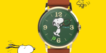 ساعت مکانیکی Timex Marlin Snoopy Tennis با صفحه سبز