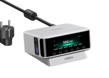 شارژر 300 واتی Ugreen Nexode Pro با 8 پورت و نمایشگر هوشمند معرفی شد