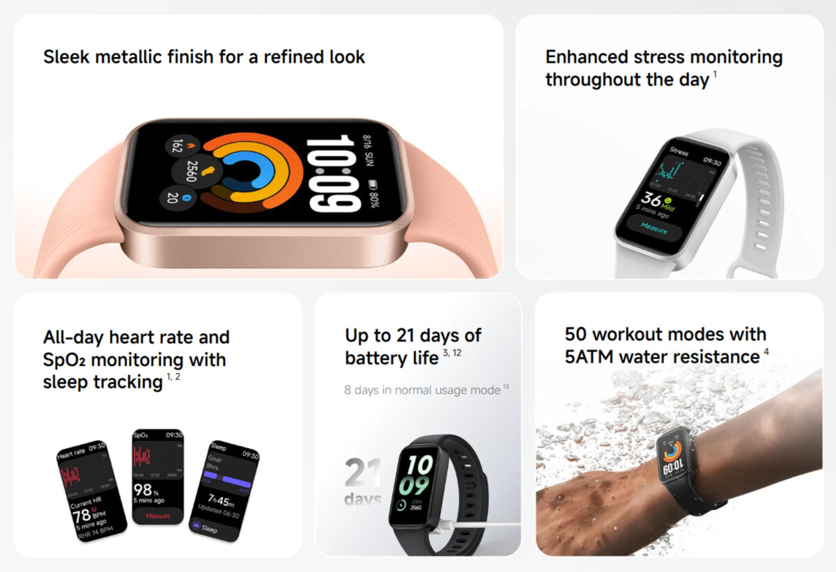 شیائومی Smart Band 11 Active با وزن ۱۸ گرم و شارژدهی ۲۱ روزه