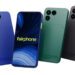 : نمای جلو و پشت گوشی Fairphone 6+ در رنگهای آبی، سبز و مشکی با طراحی ماژولار و دوربینهای پشتی.