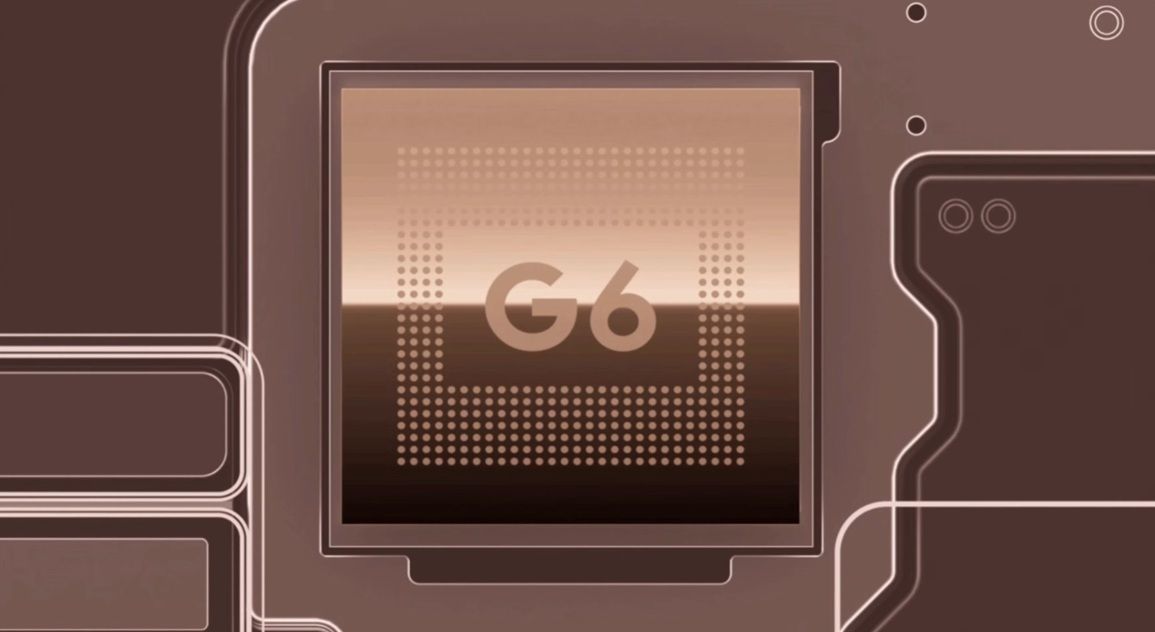 نمای گرافیکی تراشه Google Tensor G6 بهکاررفته در گوشی Pixel 11.