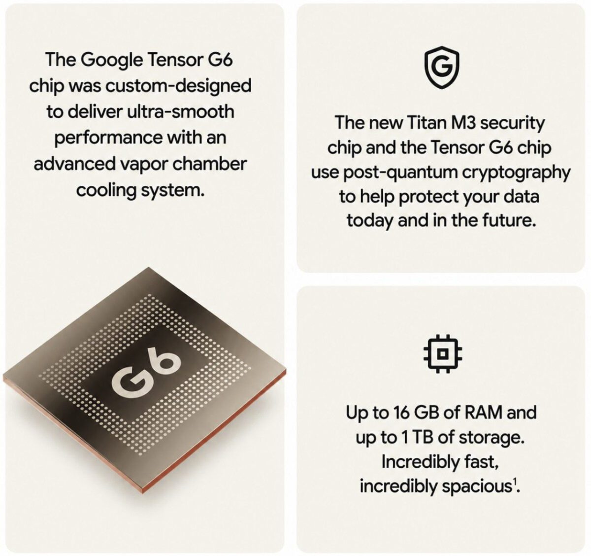 تراشه Tensor G6 قلب سخت‌افزاری Pixel 11 Pro XL است و پردازنده امنیتی Titan M3 آن را همراهی می‌کند