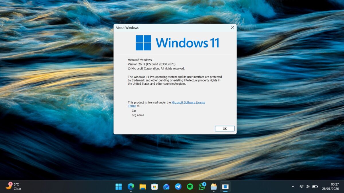ویندوز 11 26H2