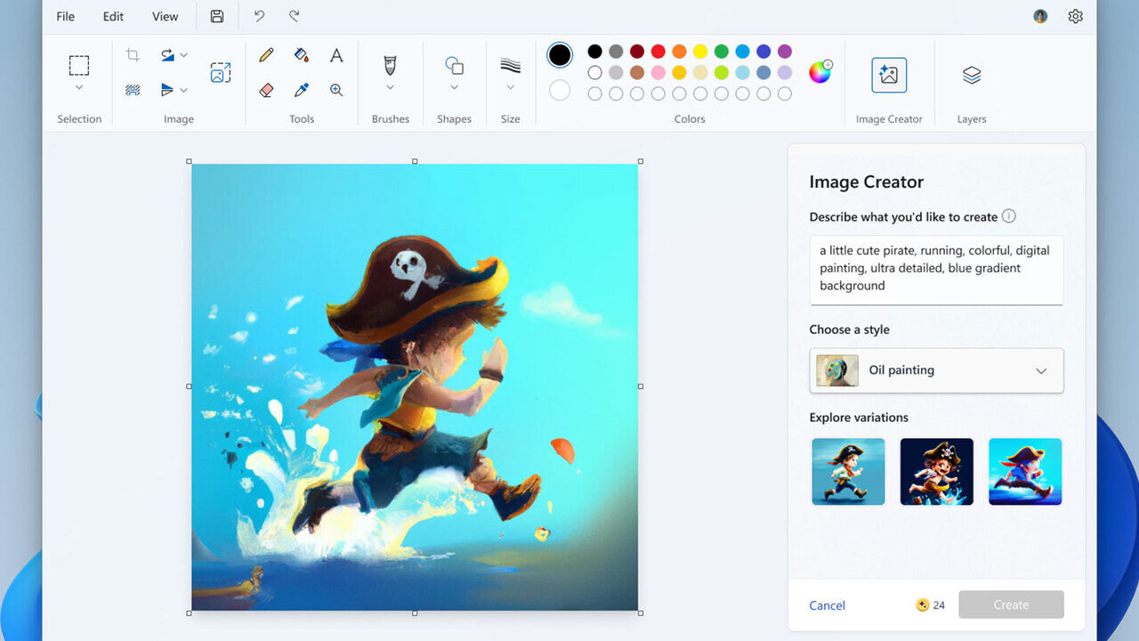 واترمارک مخفی مایکروسافت در برنامه Paint