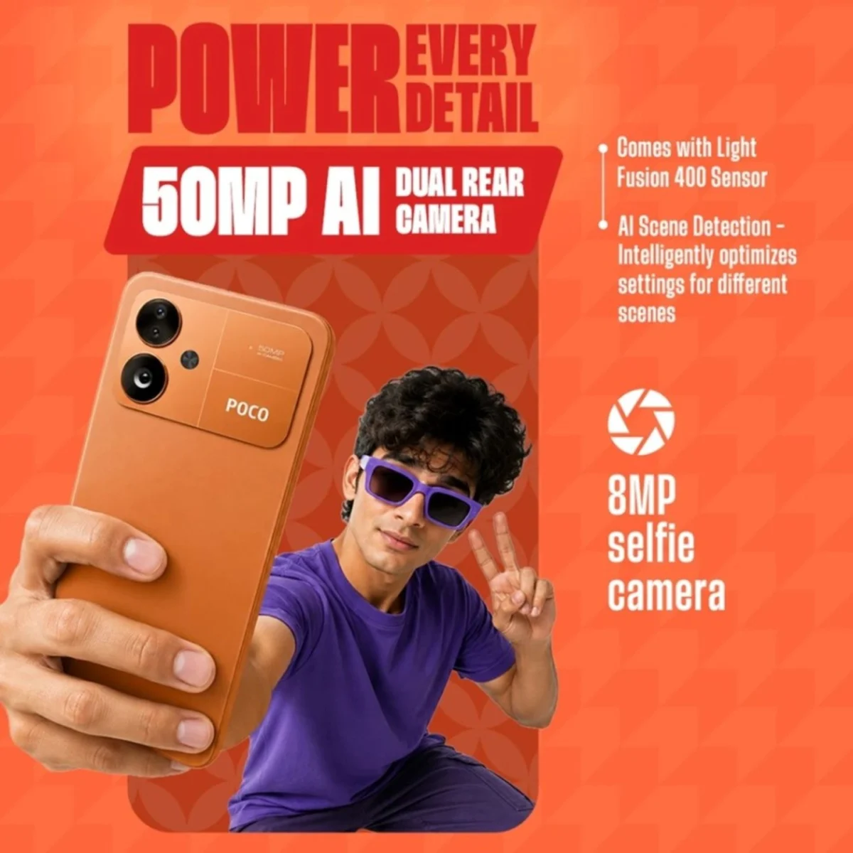 پوکو M8 Power به دوربین اصلی ۵۰ مگاپیکسلی Light Fusion 400 مجهز شده است