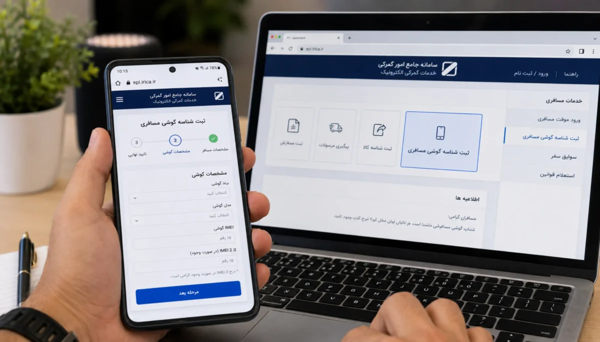 آموزش رجیستری گوشی مسافری در سامانه گمرک