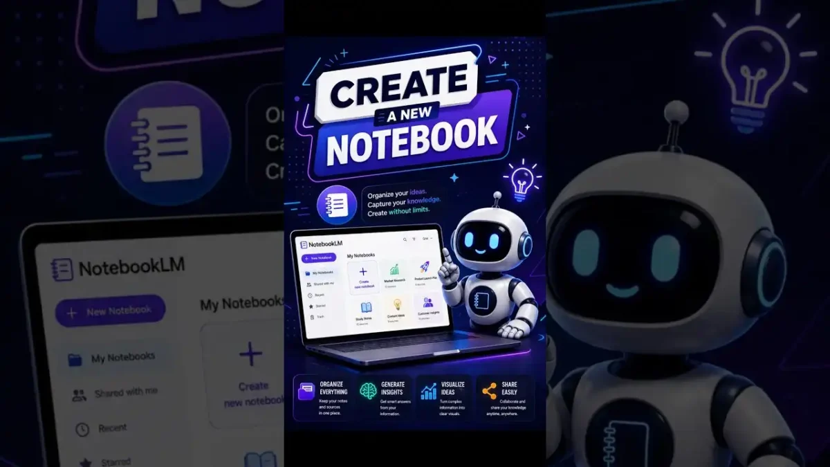 چگونه یک Notebook جدید بسازیم و منابع را اضافه کنیم؟