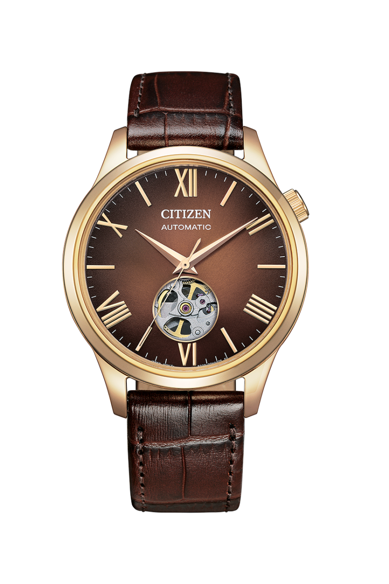 ساعت Citizen Autumn Light NH9133-01X با صفحه قهوهای و بند چرمی