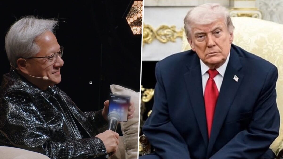 تماس ترامپ با هوانگ روی صحنه جنجالی شد