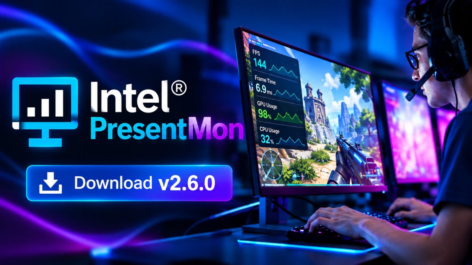 اینتل نرم‌افزار PresentMon 2.6.0 را با کاهش چشمگیر مصرف CPU منتشر کرد