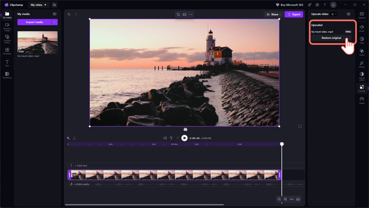 قابلیت ارتقای ویدیو تا 4K با هوش مصنوعی در مایکروسافت Clipchamp