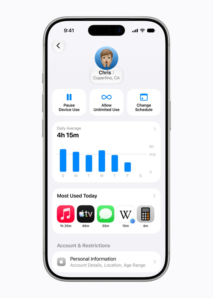 قابلیتهای جدید کنترل والدین در iOS 27