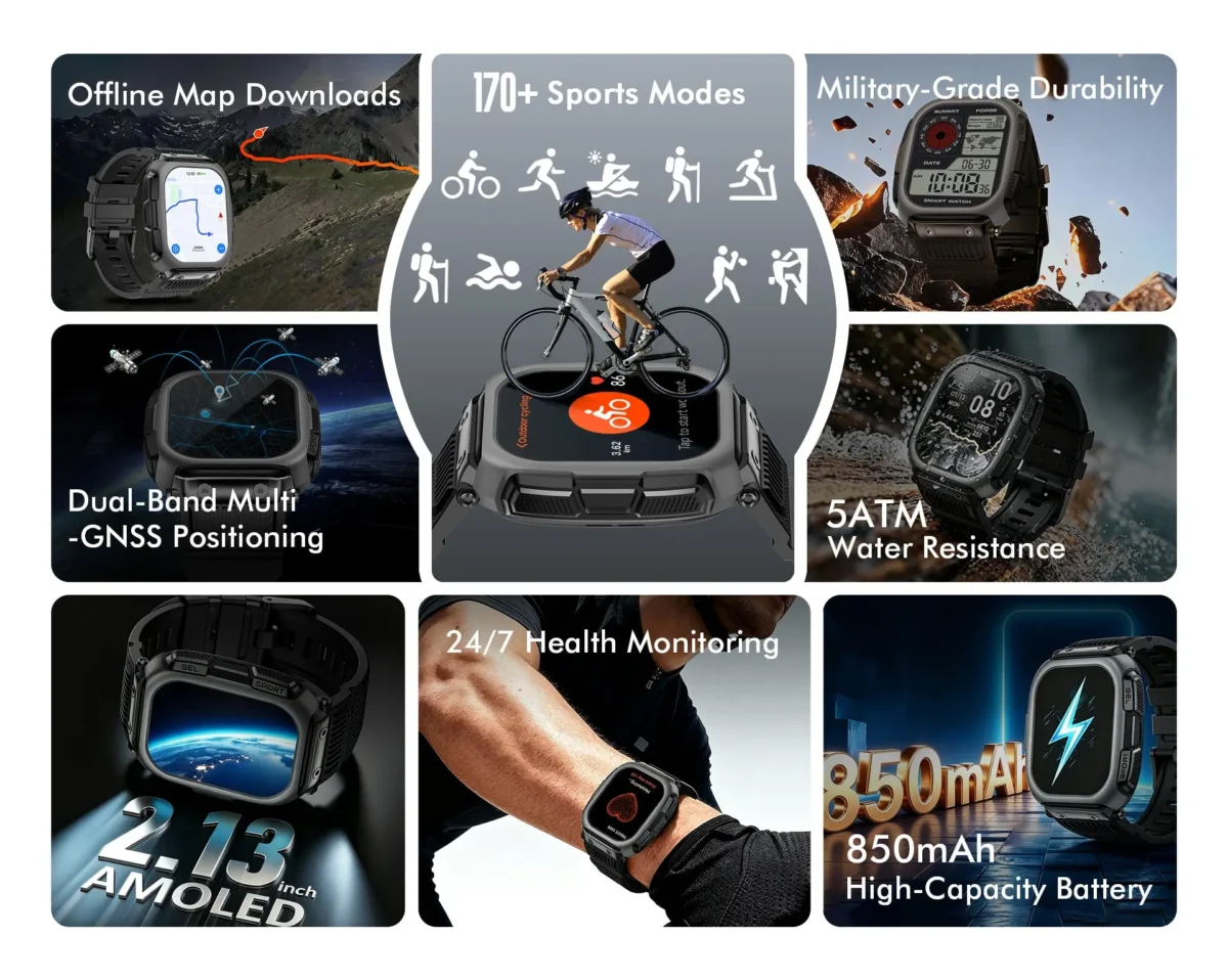 ویژگی‌های ساعت هوشمند Rollme Hero D6