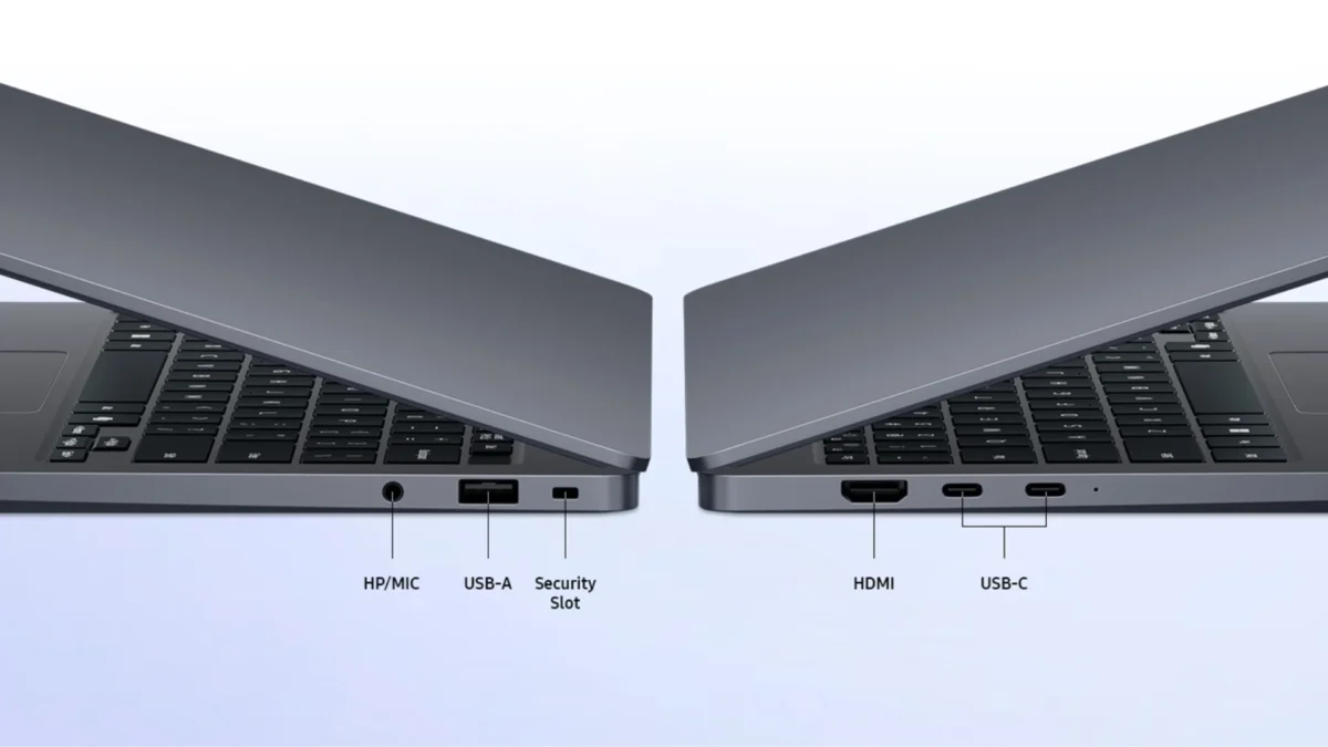 پورتهای USB Type-C، USB Type-A و HDMI در گلکسی بوک 6 سامسونگ