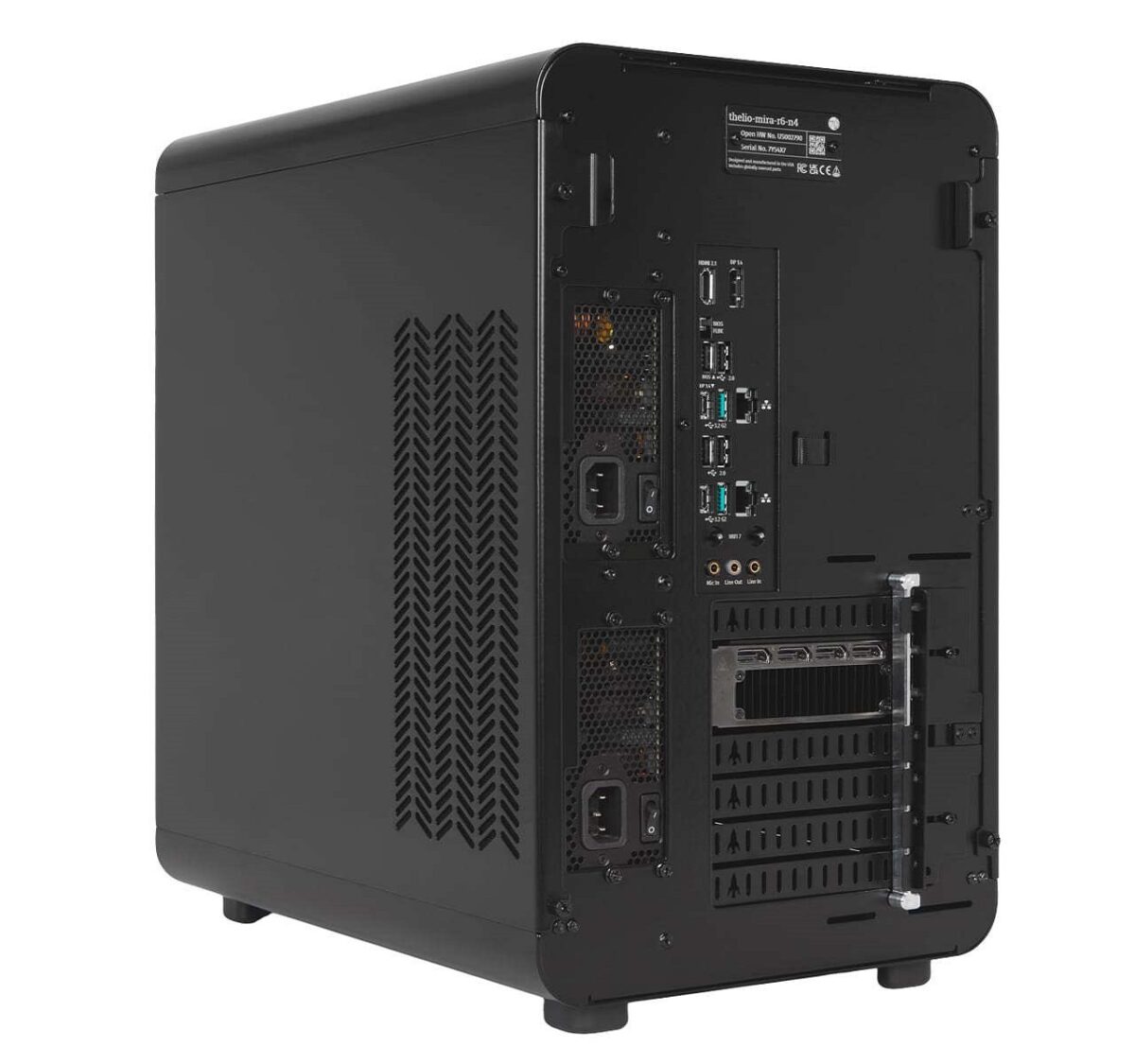 ورکاستیشن Thelio Mira AI از ۱۹۲ گیگابایت روم و ۱۹۲ گیگابایت VRAM بهره میبرد