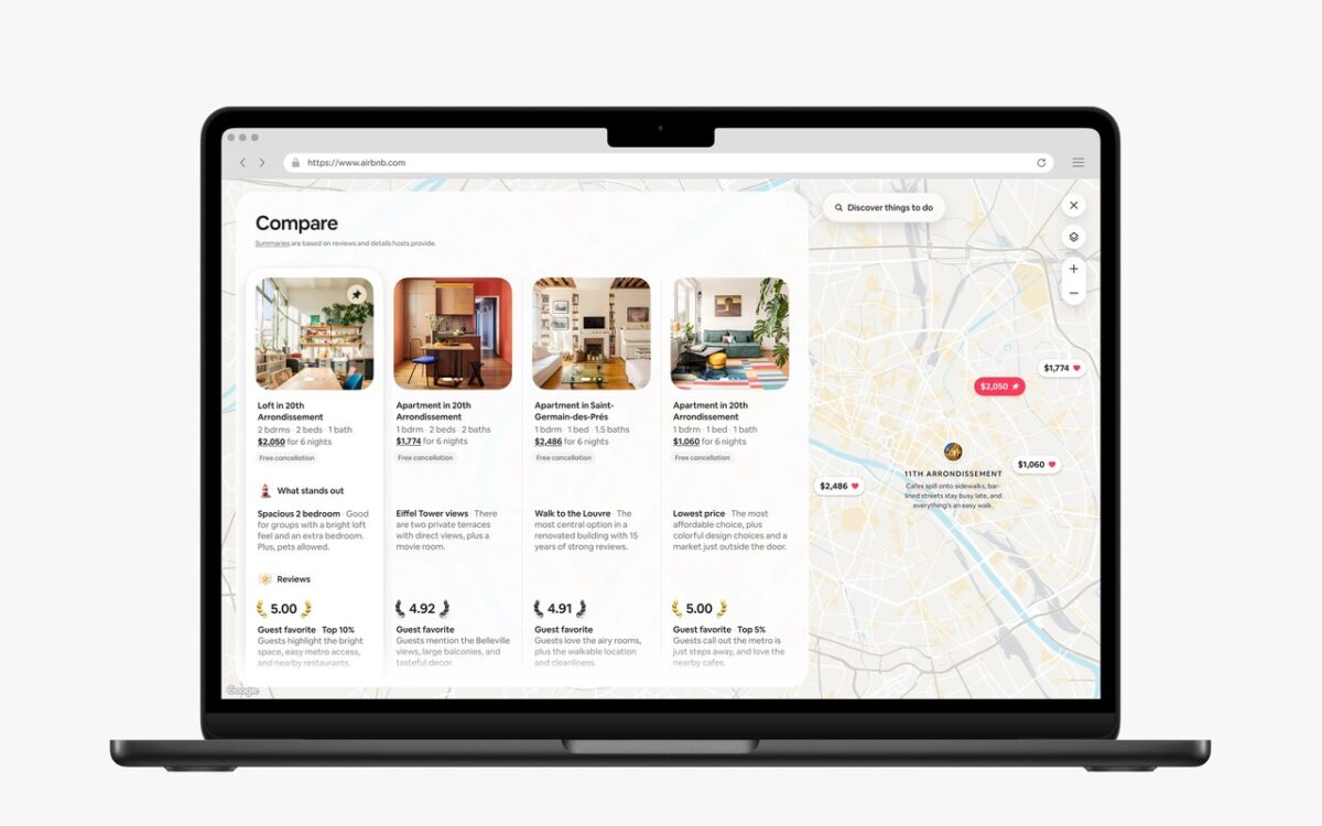 تصویری از جستوجوی هوش مصنوعی Airbnb