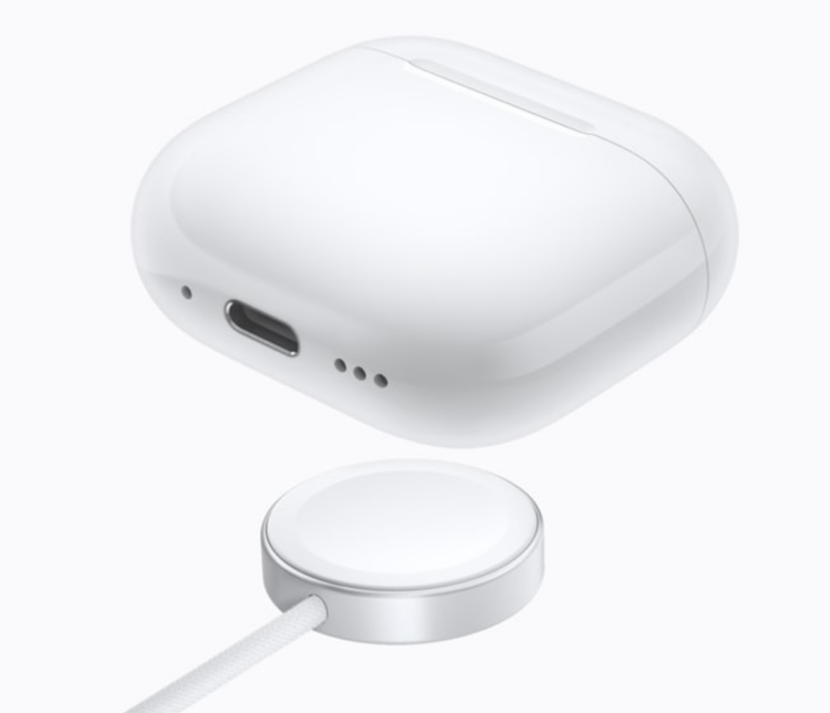 تصویری از نحوه شارژ AirPods 5