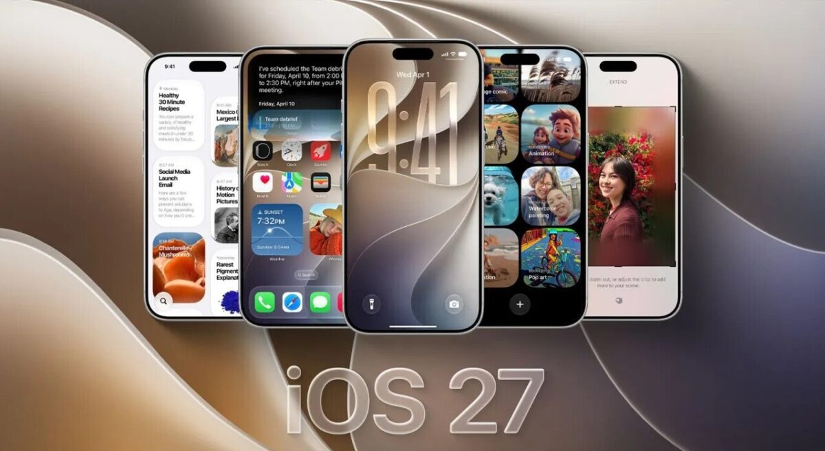 تصویری از iOS 27 روی آیفون