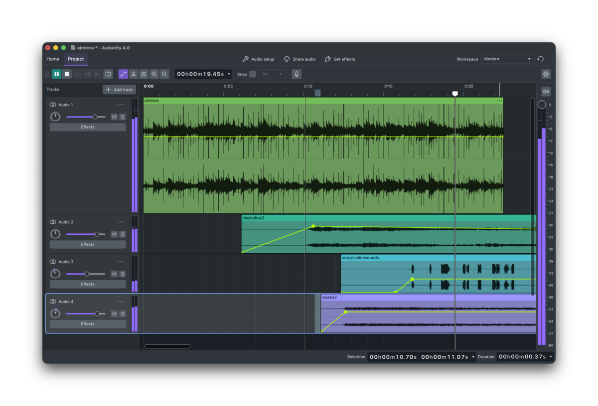 ویرایشگر صوتی Audacity 4 معرفی شد