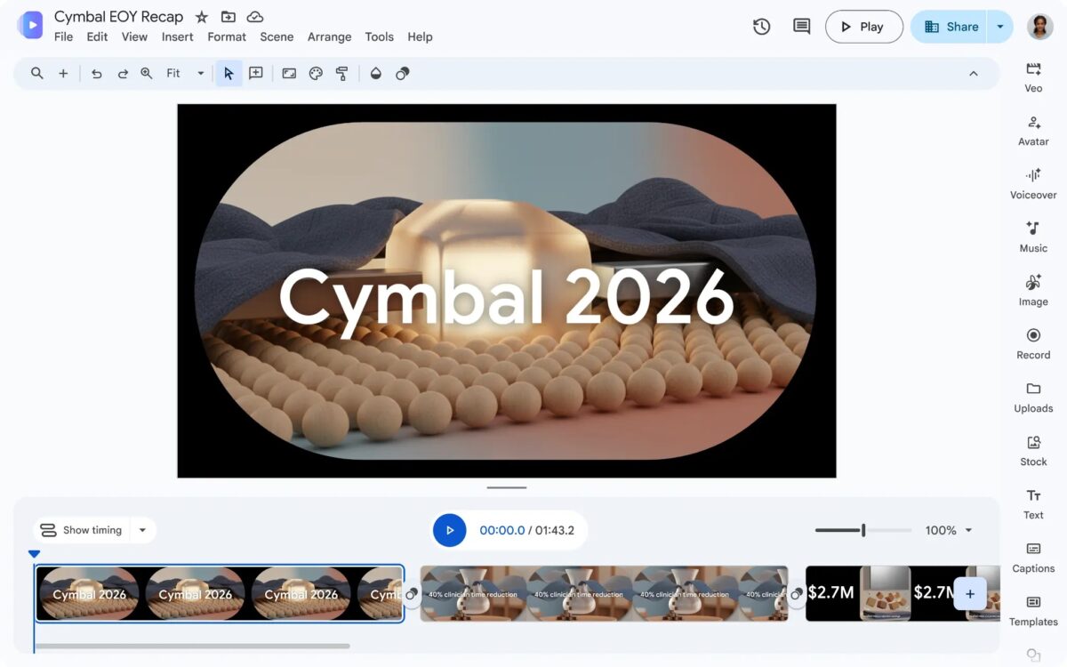 ابزار Google Vids حالا می تواند اسناد را به ویدیو تبدیل کند