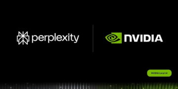 لوگوی شرکت‌های Perplexity و NVIDIA به همراه عبارت NVIDIA Local AI روی پس‌زمینه مشکی