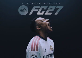 کاور نسخه Ultimate بازی EA Sports FC 27 با تصویر بازیکن رئال مادرید و لوگوی بازی