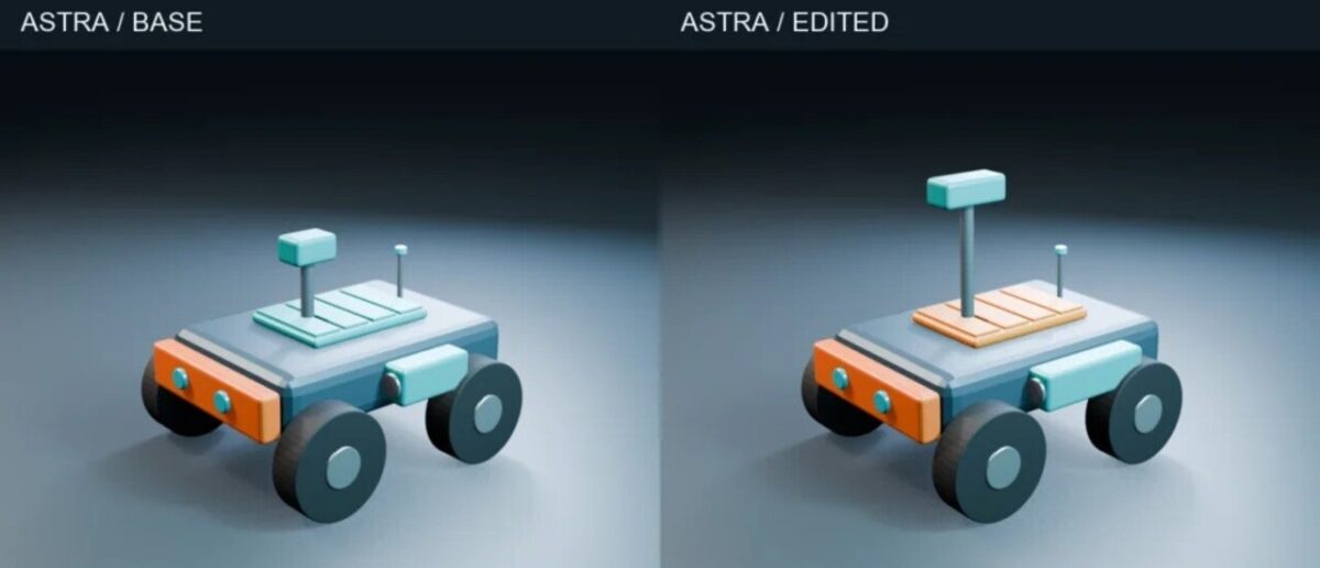 نمایی از مدل سه بعدی ساخته شده با GPT-6 Astra