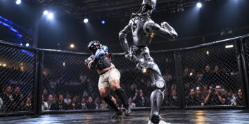 رویارویی ربات انسان‌نما با مبارز انسانی در قفس MMA