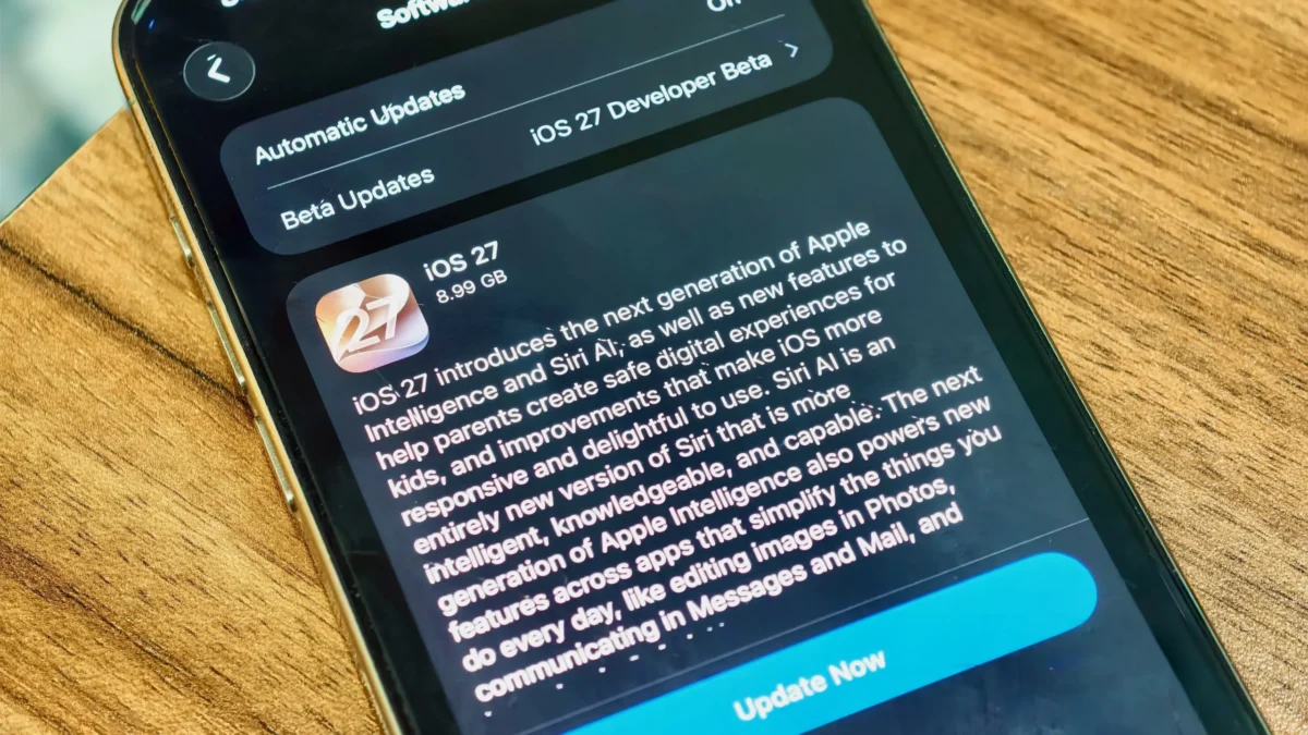 صفحه Software Update برای دریافت iOS 27