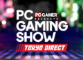 تصویر تبلیغاتی رویداد گیمینگ PC Gamer Presents با عنوان Tokyo Direct با پسزمینه نئونی که برای اخبار مرتبط با بازیهای رایانهای طراحی شده است.