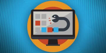 تصویری از یک بدافزار مخرب روی مانیتور