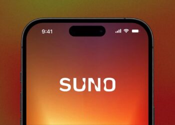 تصویری از لوگوی Suno روی تلفن همراه