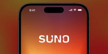 تصویری از لوگوی Suno روی تلفن همراه