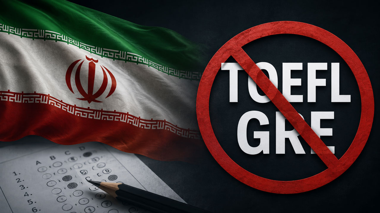 توقف رسمی برگزاری آزمون های تافل و GRE در ایران