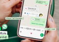 اسکرینشات از رابط کاربری واتساپ روی گوشی هوشمند که مجموعهای از قابلیتهای جدید شامل پیامهای تماس از دست رفته و بهبودهای صوتی را نمایش میدهد.