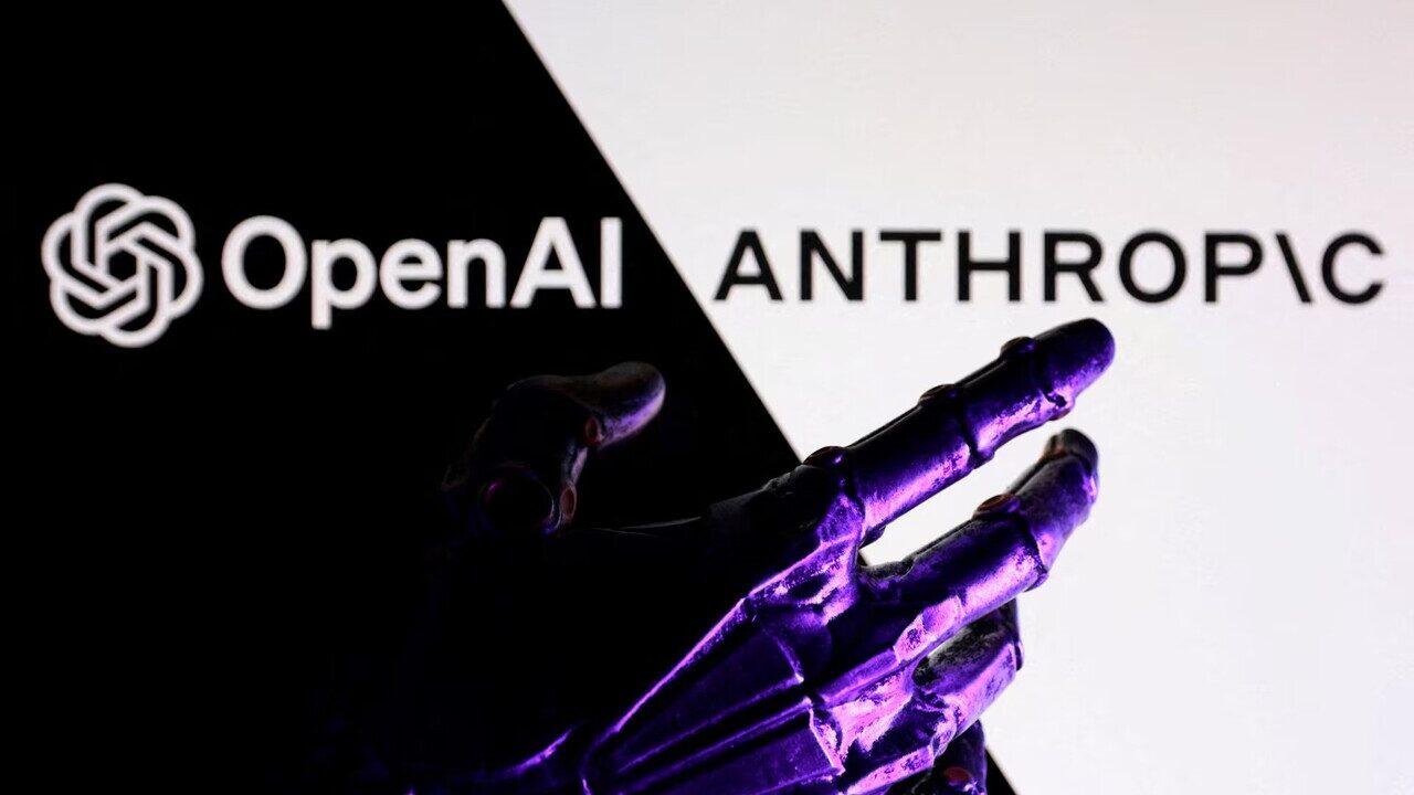 تصویری از لوگوی آنتروپیک و OpenAI کنار یکدیگر