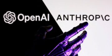 تصویری از لوگوی آنتروپیک و OpenAI کنار یکدیگر
