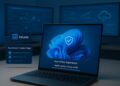 تصویری از Windows 11 OOBE روی لپ تاپ