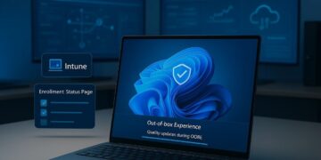 تصویری از Windows 11 OOBE روی لپ تاپ