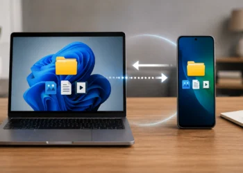 آموزش انتقال فایل بین ویندوز و اندروید بدون اینترنت و نصب برنامه