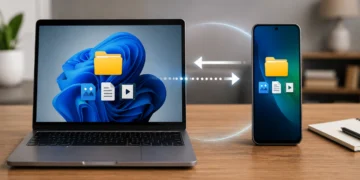 آموزش انتقال فایل بین ویندوز و اندروید بدون اینترنت و نصب برنامه