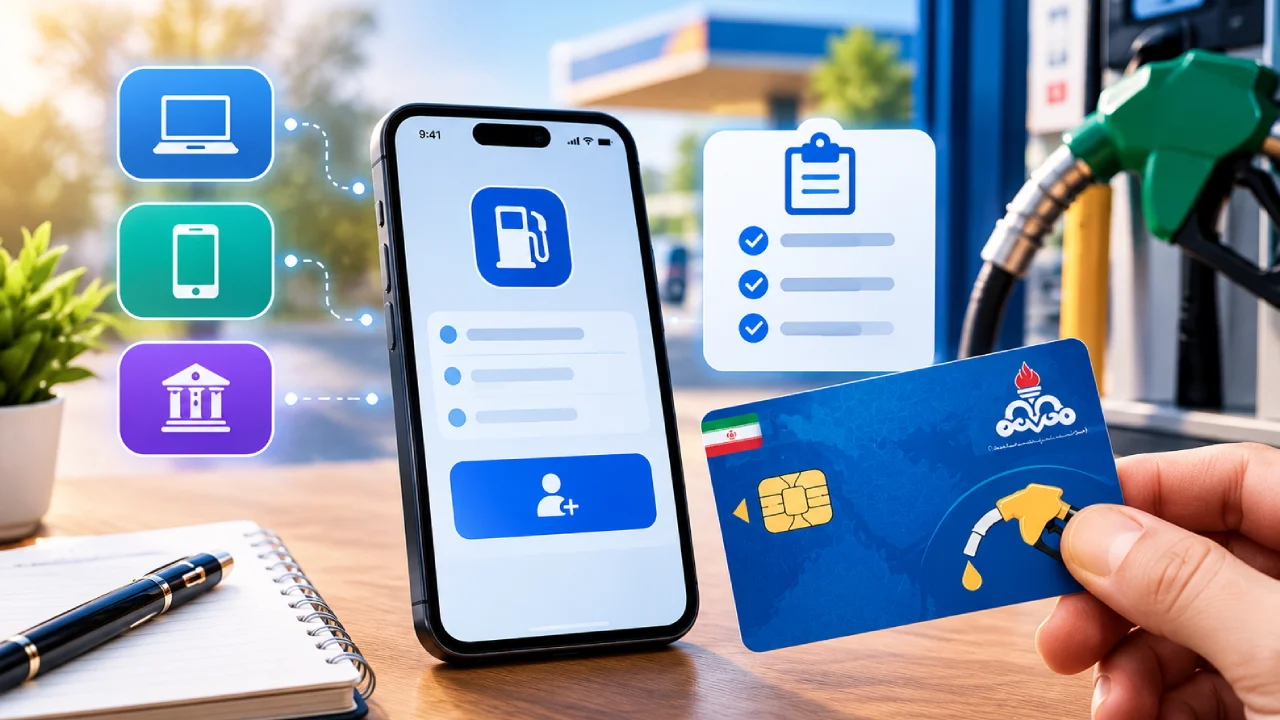 ثبت نام کارت سوخت؛ آموزش کامل ثبت نام اینترنتی، با موبایل و حضوری