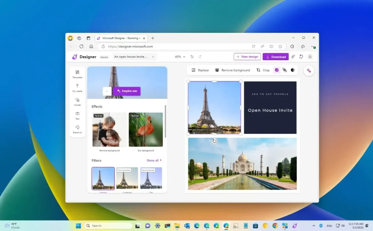 ساخت عکس با Microsoft Designer